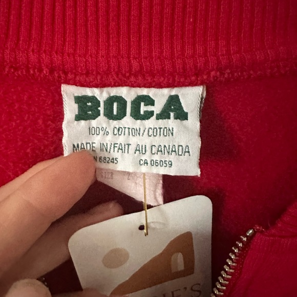 Vintage red Boca zip up - Picture 6 of 7
